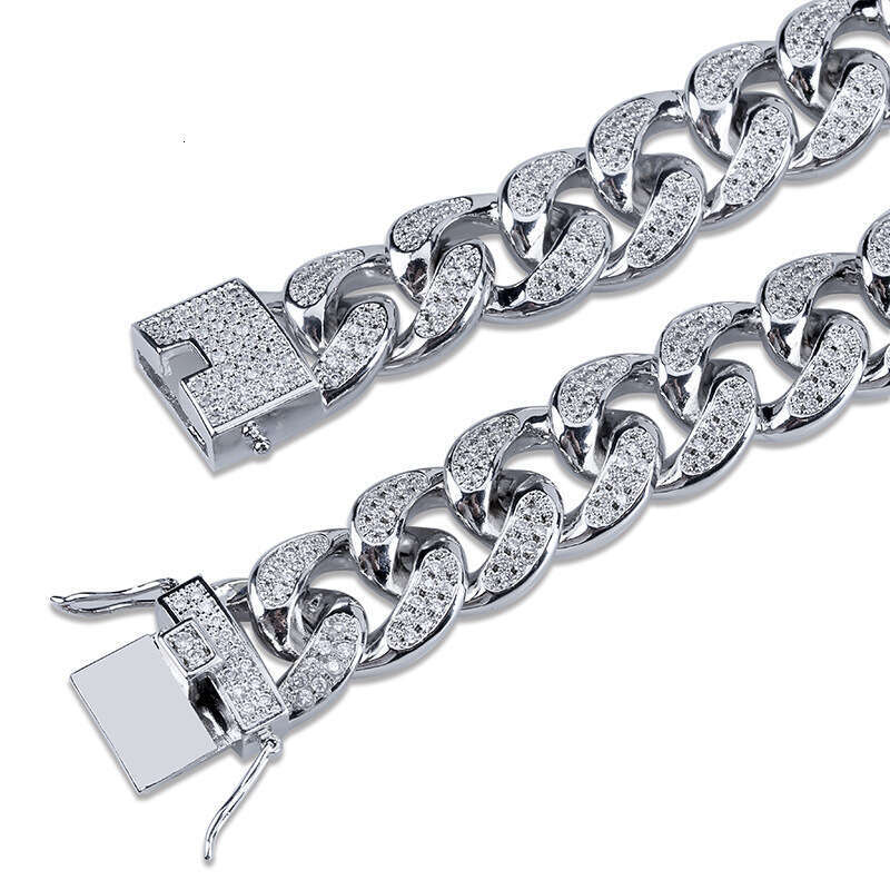 Accessories Men's Hip Hop Cuban 18mm 3D Zircon Bracelet