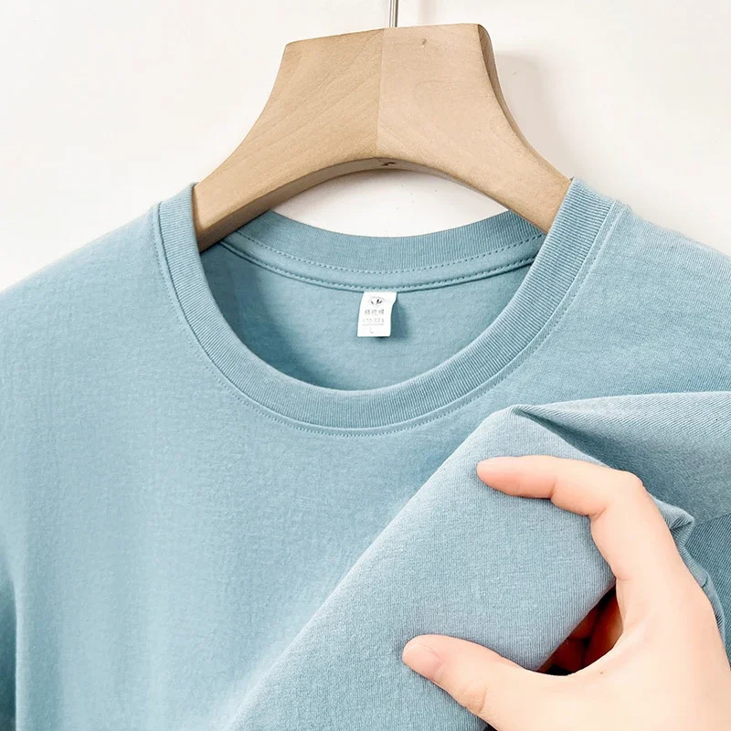 2025 Mens Korean Casual Cotton Short Sleeved Round Neck Tshirt Summer Fashionable and Comfortable Versatile Top 250616