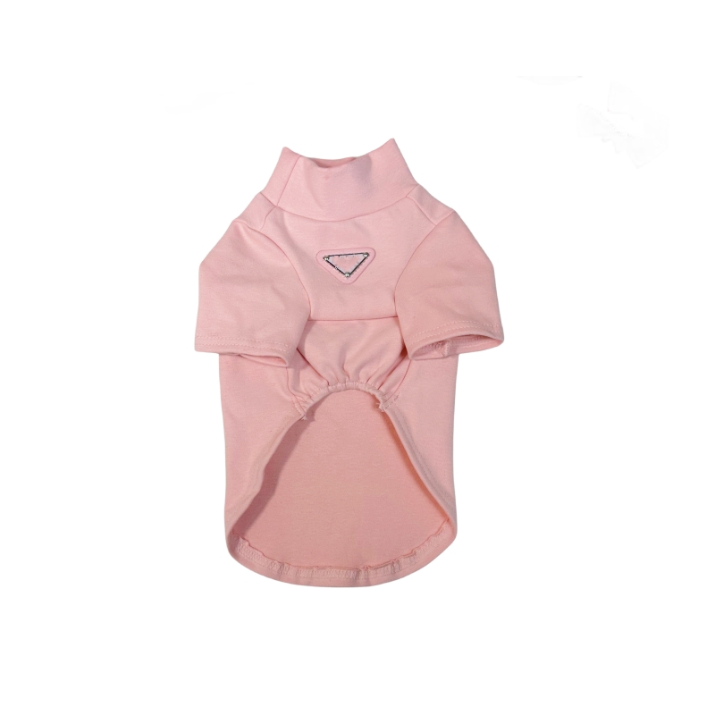 free shipping Designer Dog Clothes Pets Pullover with ic Triangle Decoration Breathable Cotton Solid Color Summer Cat Shirt for Allergy White A932