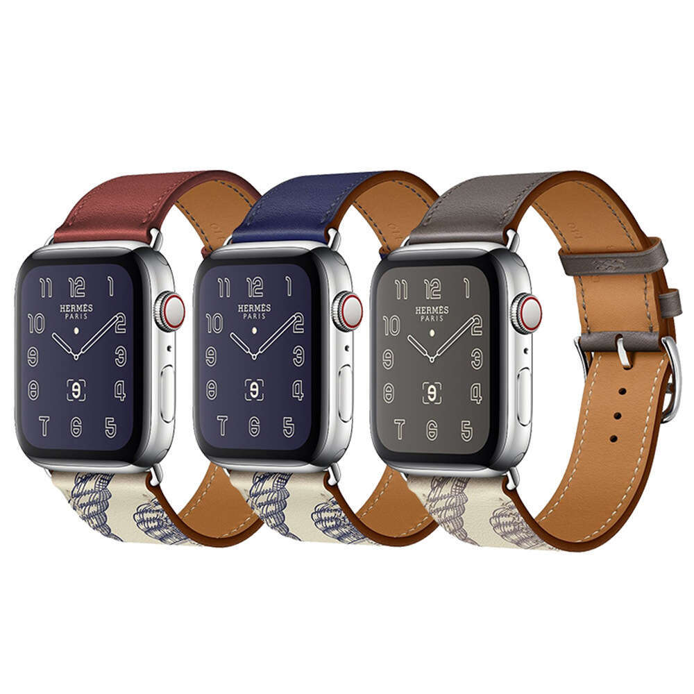 DHgargets Compatible with 10 Apple Watch iWatch S9 Genuine Leather SE Band Ultra 2