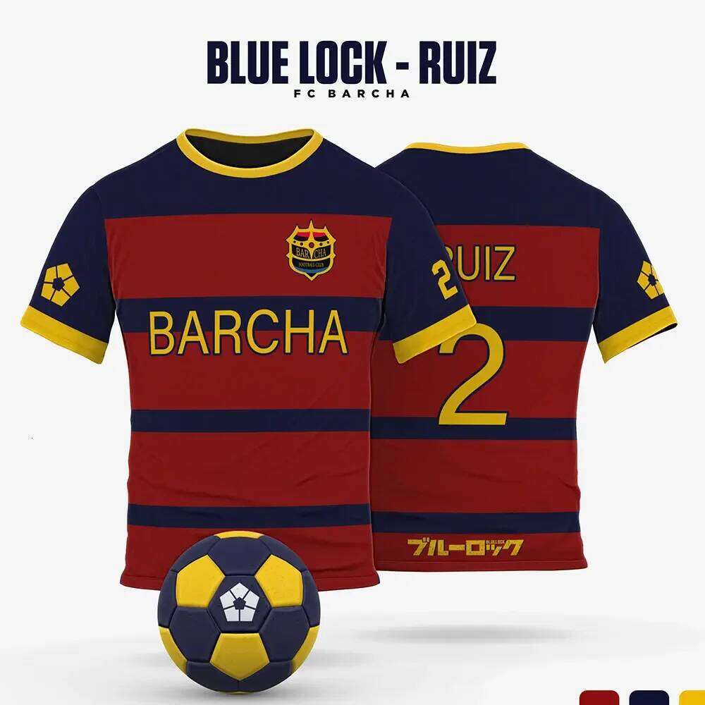 Blue Lock FC Barcha Cartoon Anime Cosplay Men Jersey Summer Short Sleeve Children Tee Tops 2024 Style Fashion Mens Boys T-shirt mens tshirt