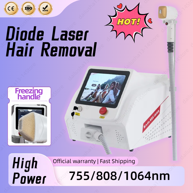 Ice Platinum Cooling 808nm Diode Laser Hair Removal Machine 755 808 1064nm Painless Remove Hair Epilation