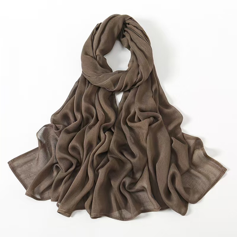 T1018 autumn and winter new hot selling popular Malay Indonesian cotton headscarf wide edge breathable modal solid color scarf