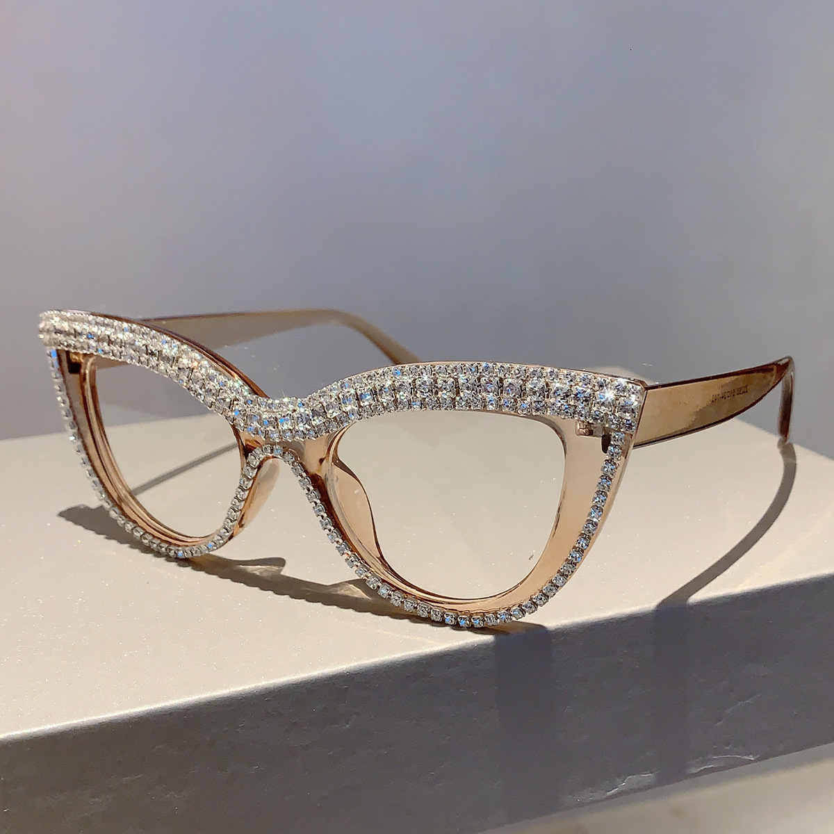 Moissanite Luxury Gothic Punk Women's Sunglasses Crystal Rhinestone Embellished UV400 Polarized Statement Eyewear Instagram Influencer Trending