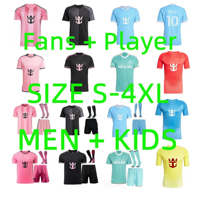 25 26 Inters MESSIS Soccer Jerseys Miamis SUAREZ Football Shirt 2024 2025 2026 HIGUAIN TRAPP PELLEGRINI Martinez FC CARRANZA PIREZ MORGAN men kids Kit football shirt
