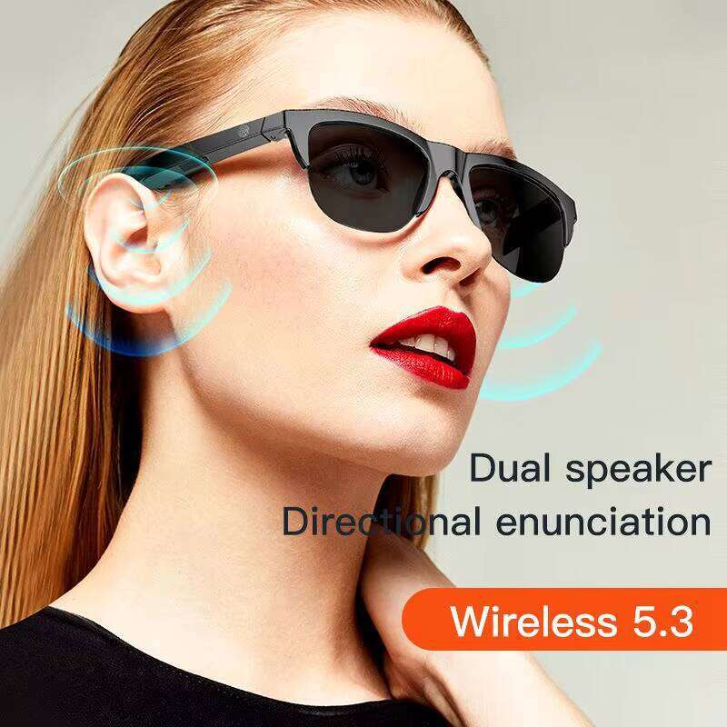 DHGadges New Design F06 Bt V5.3 UV Proof HD Sun Glasses Earphones Tws Wireless Sport Music Outdoor Riding Smart Sunglasses Headsets