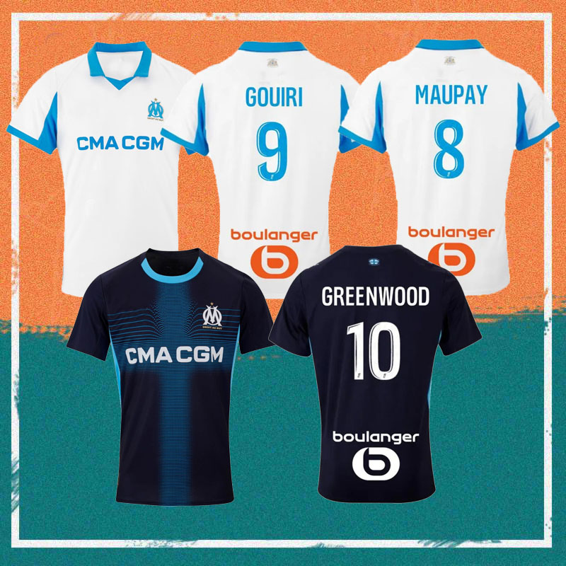 25 26 GREENWOOD marseile jersey soccer 2025 marseilL e Home HOJBJERG HARIT GOUIRI ROWE OM man football shirt BALERDI KONDOGBIA RABIOT RONGIER kids kit uniform