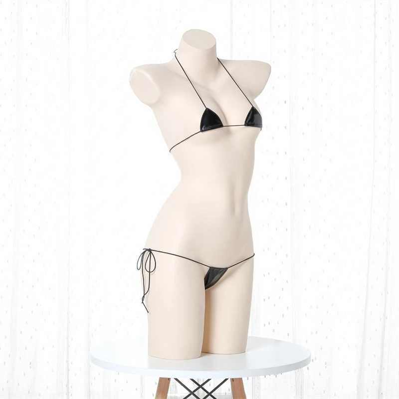 Sexy Female Erotic Micro Mini Bikini Set Women G String Set Thong Extreme Porno Hot Swimwear Cute Lingerie See Through Swimwear W250620