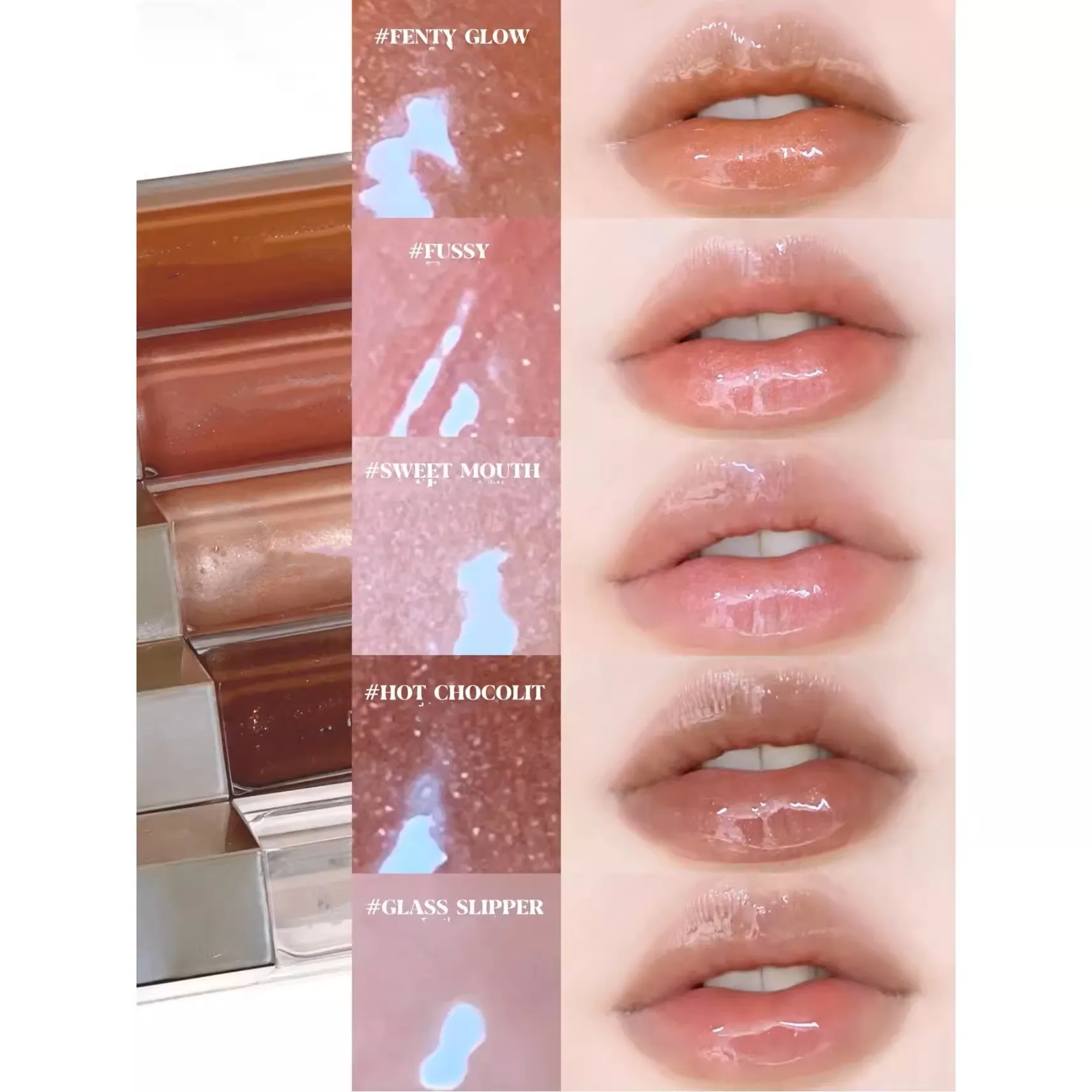 Gloss Bomb Cream Fussy Riri Heat High Shine Lip Gloss Glow Fussy Glitter Moisturizing Plumper Long Lasting Liquid Lipstick 9ml High Quality