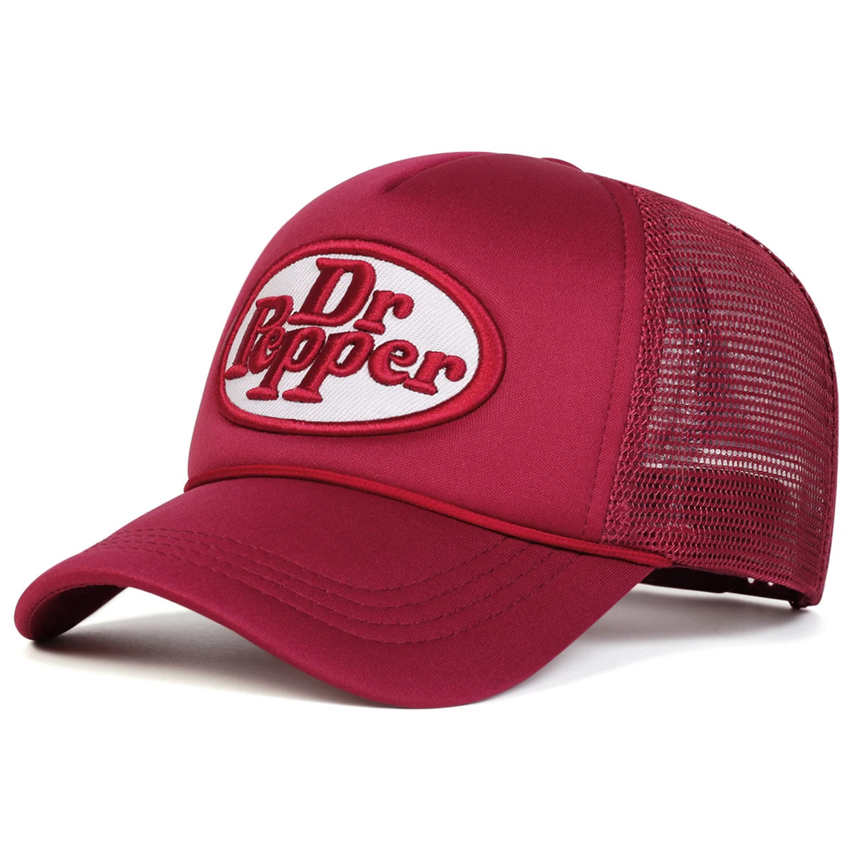 Unisex Dr Prpper Letter Embroidery Baseball Net Caps Spring Summer Outdoor Sunscreen Hat Adjustable Casual Trucker Hats 250610