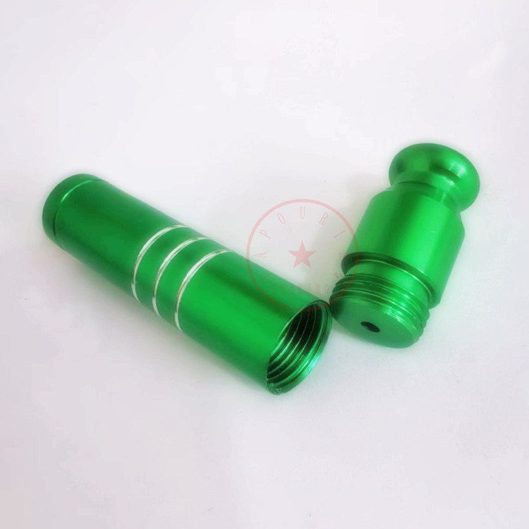 Mini Colorful Aluminium Alloy Tip Pipes Dry Herb Tobacco Filter Handpipes Cigarette Holder Portable Removable Smoking Hand Snuff Snorter Sniffer Snuffer Tube