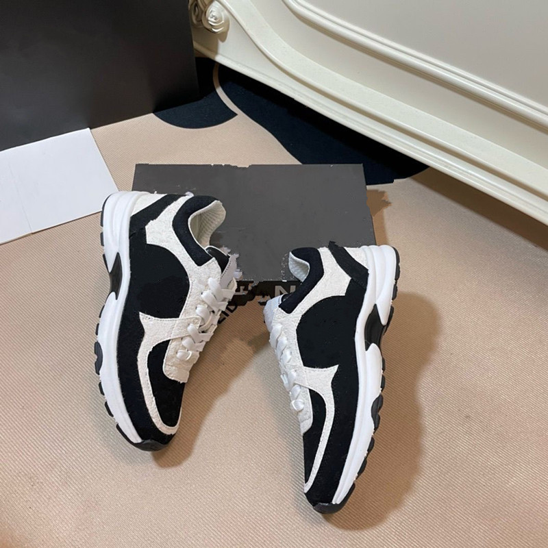 Women Casual Shoes luxury Sneakers Classic Trainers Grey Black White grey Preppy Style Leather lace Up Daily Outfit