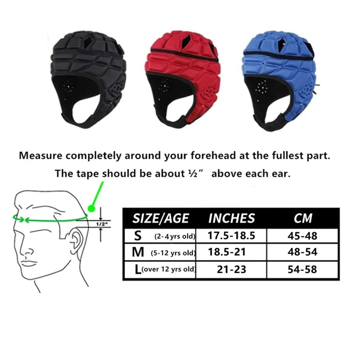 Rugby Helmet Headguard Headgear for Soccer Cap Head Protector Soft Protective Kids Youth Football Visor 250611