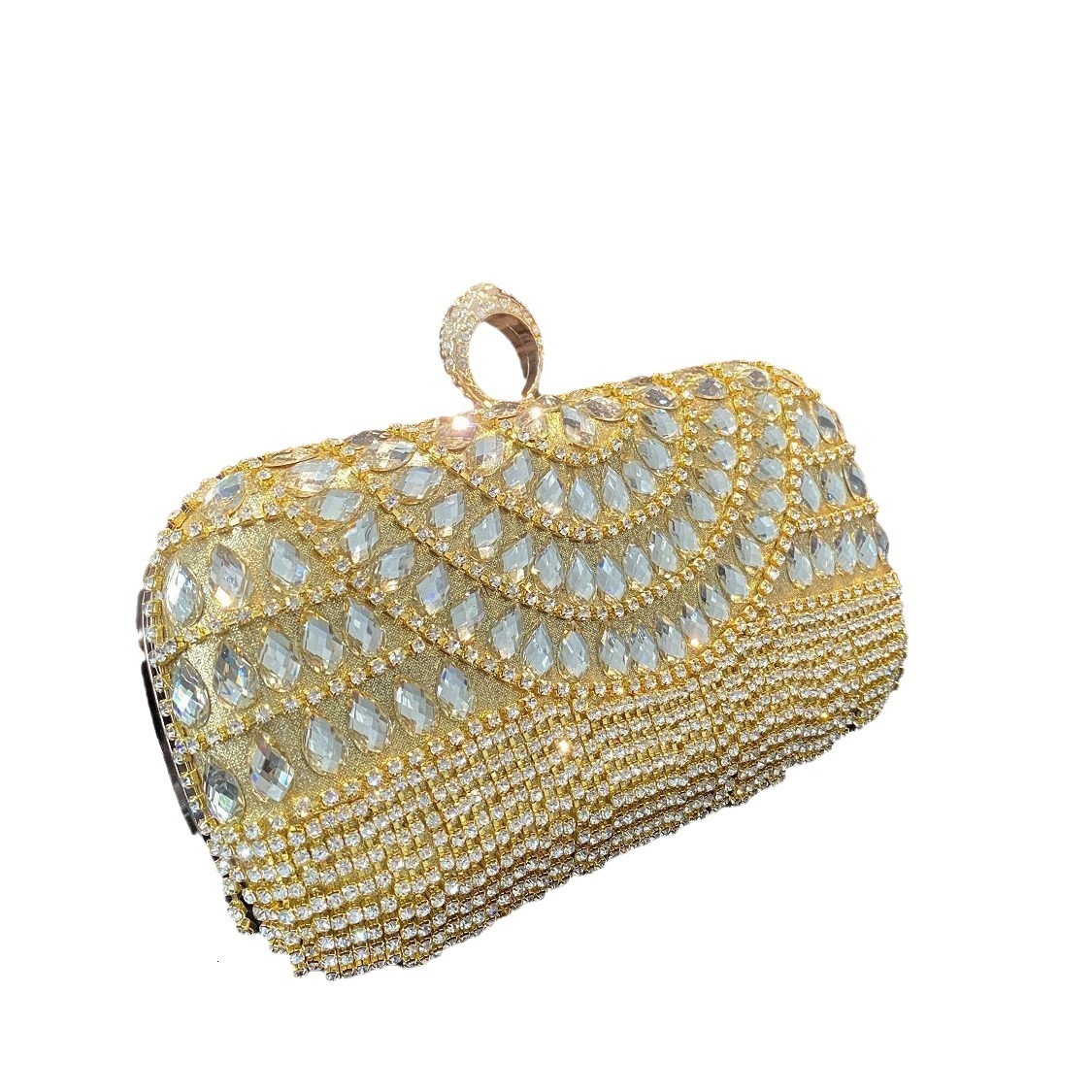 New rhinestone bag with tassels for wedding dress and evening wear banquet and nighttime diamond inlaid banquet bag240819
