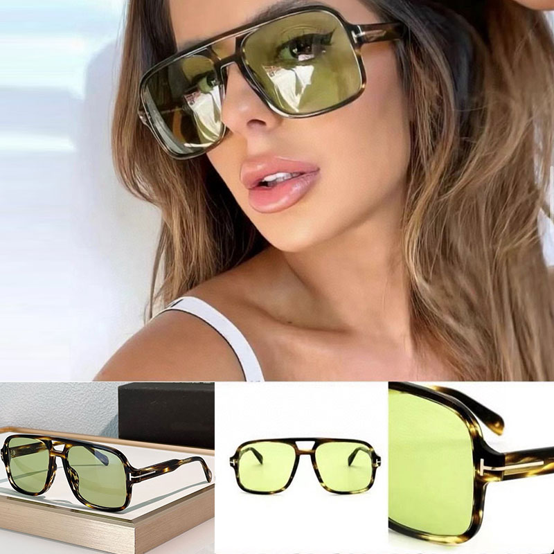Designer Men Womens FALCONER SUNGLASSES TF0884 Sparkling Acetate Glasses 26SS Mens Oversize Square Sunglasses UV400 Protection Sunglasses for Women