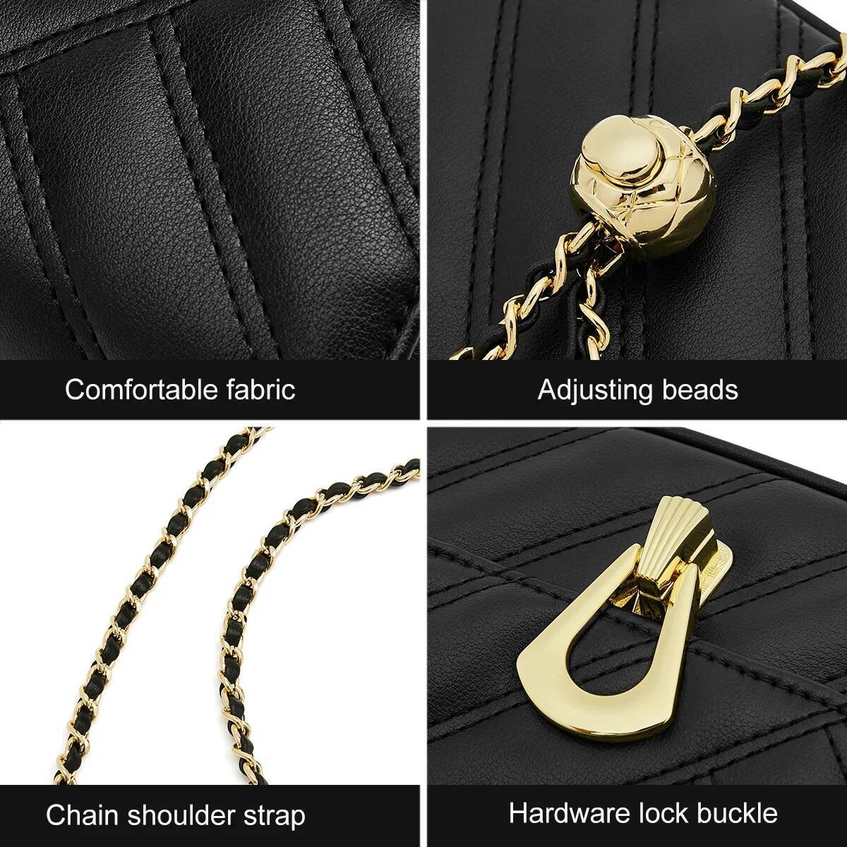 DHGM FOXER Split Leather Women Small Shoulder Bag,2025 Elegant Female Chain Crossbody Purse Mini Cellphone Bag