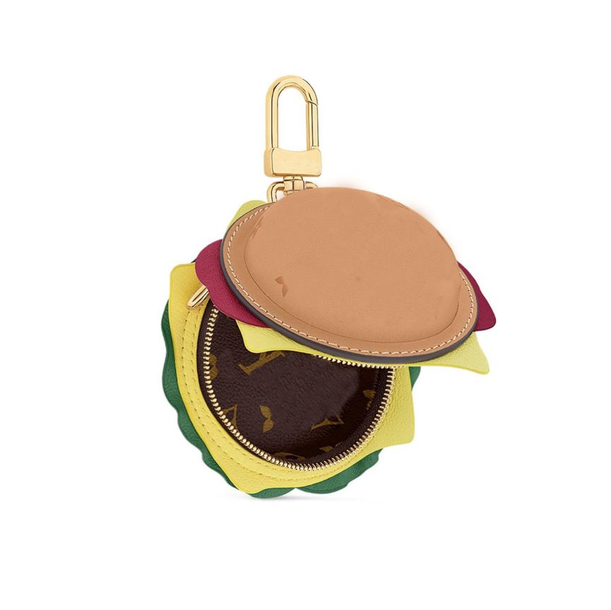 Hamburger frog bag charm luxury key wallet women letter turtle pouch bag micro with keychain coin purses lady shell bags mens fashion wallet bags cute wallets gift
