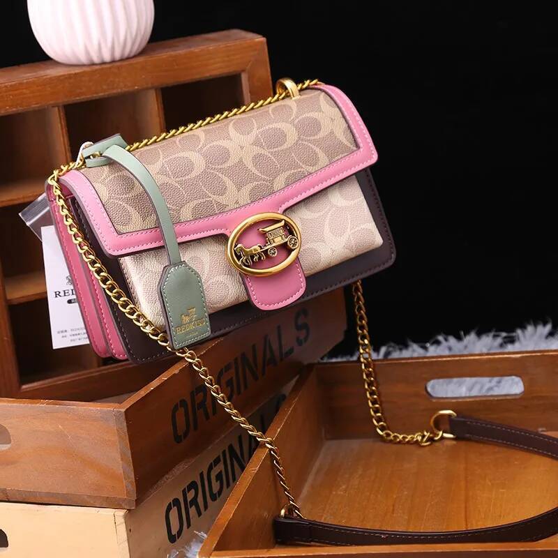 DHGM Light women's 2025 new high-end color contrast single shoulder underarm bag designer fashionable crossbody small squa