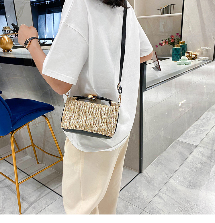 Free Shipping 2025 New Designer Bag Fashionable And High-quality Shopping Bag Multifunctional Crossbody Bag Simple And Fresh Straw Woven Single Should