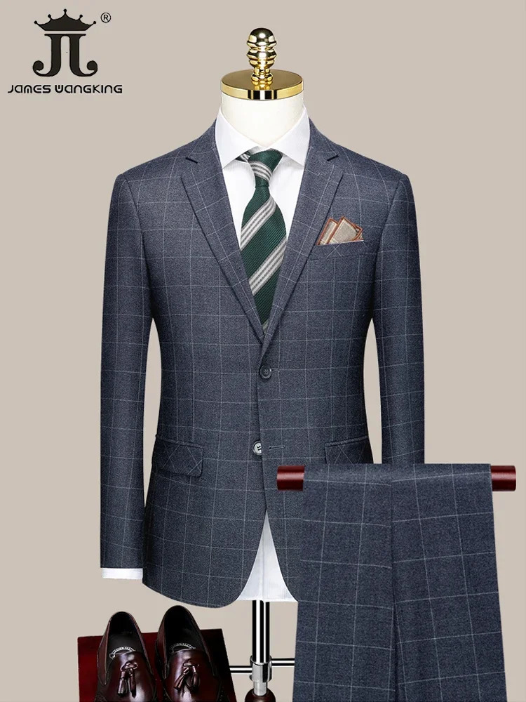 Blazer Vest Pants High-end Boutique Plaid Casual Business Suit 3 Pcs and 2 Pcs Set Groom Wedding Party Dress Jacket 250619
