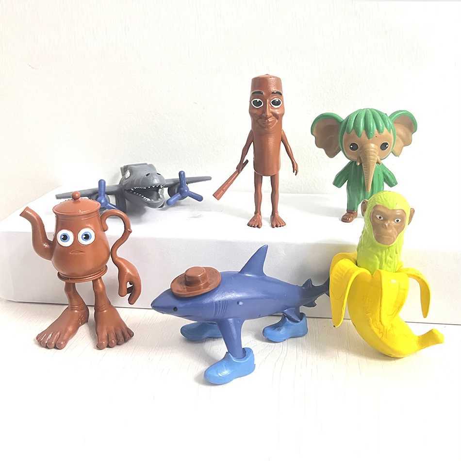 Itan Brainrot Tung Sahur Figure Toy Tralalero Tralala Figures Bombardino Crocodile Chimpanzee Banana Model Decor Doll Gift L250620G9U4