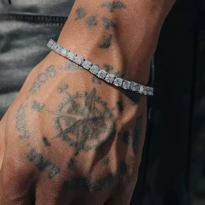 Fashion Jewelry 5mm Tennis Bracelet With 925 Silver Bracelet Vvs Moissanite Bracelet Tennis Chain Custom Size for Women