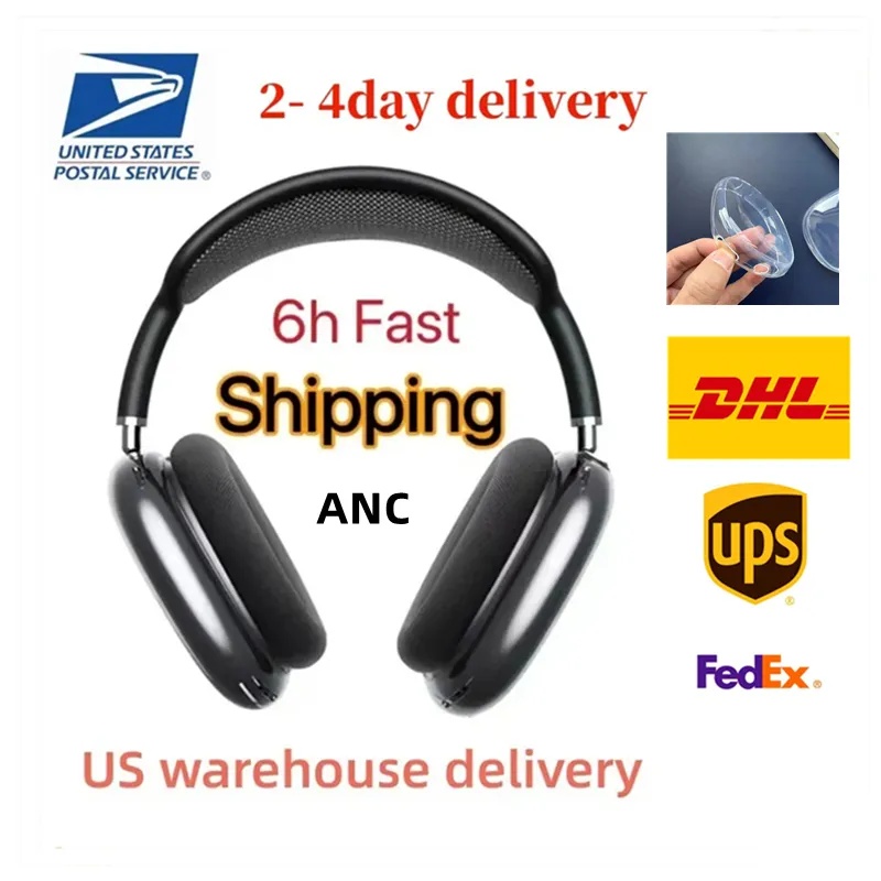 For airpods max 2 3 Headphone airpods pro max Wireless Earphone pods maxes ANC Top Quality airpodspro Max 2 Headphones Metal Earmuffs Smart Case