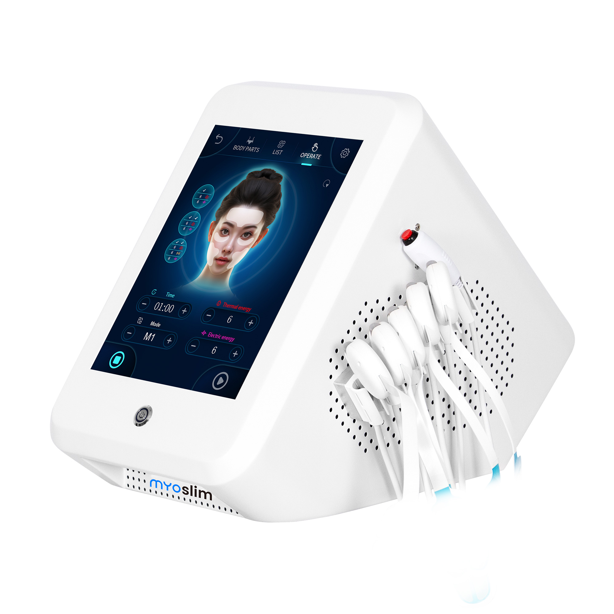 Latest Strong Pulsed Magnetic MYOSLIM And Face RF Heat Energy Output Face Vline Face Lift Wrinkle Removal Machine