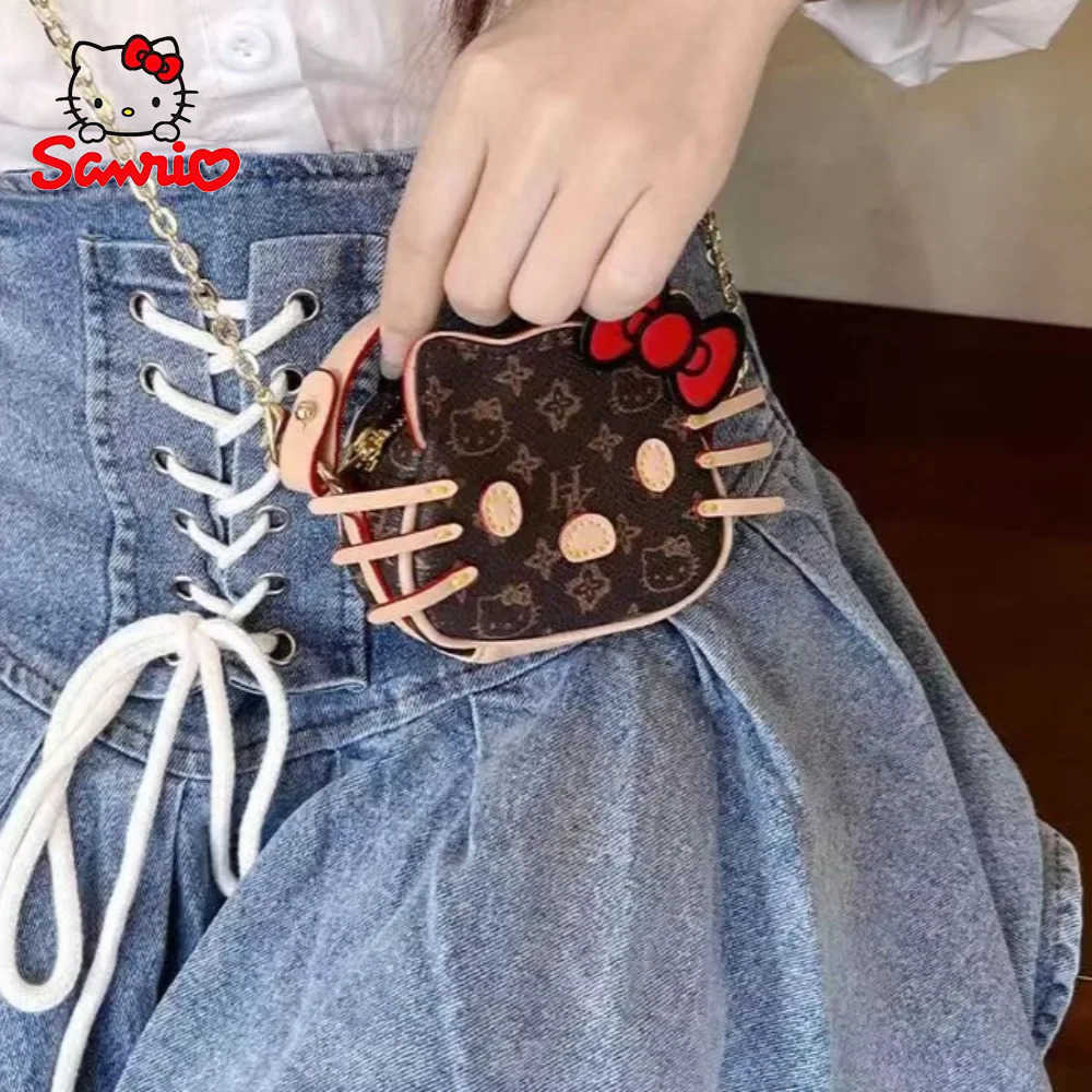 Sanrio Hello Kitty Messenger Bag Cute Cartoon Originality Simple Storage Bag New Fashion Delicate Personality Versatile Handbag Gifts w250620