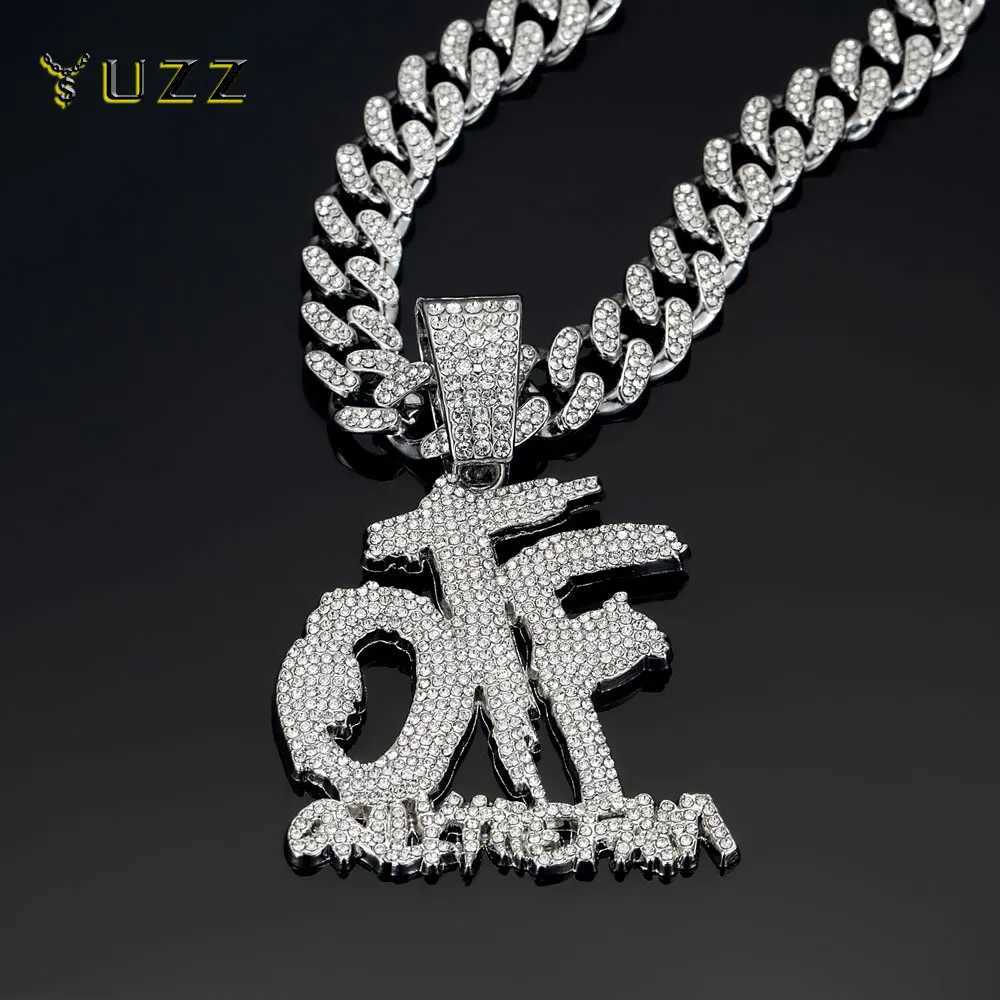 Hip Hop Fashion English Letter OTF Pendant Cuban Chain Necklace Suitable For Daily Wear By Men And Women Rock Party Jewelry W250620
