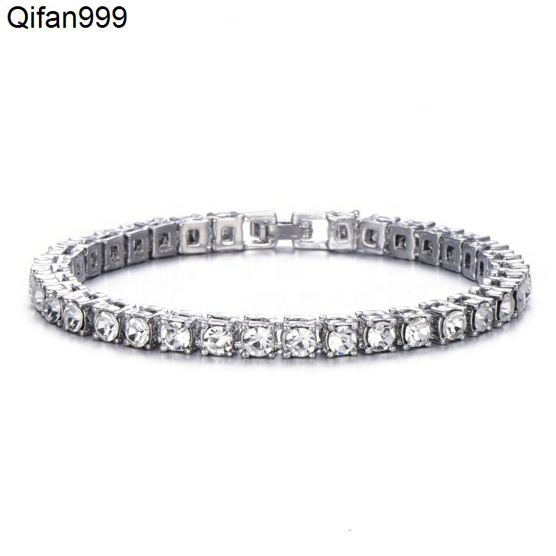 New Arrival 5mm Tennis Chain Bracelet Hip Hop Jewelry Gold Silver Material Men Women Bling Diamond Link Chain Bracelet