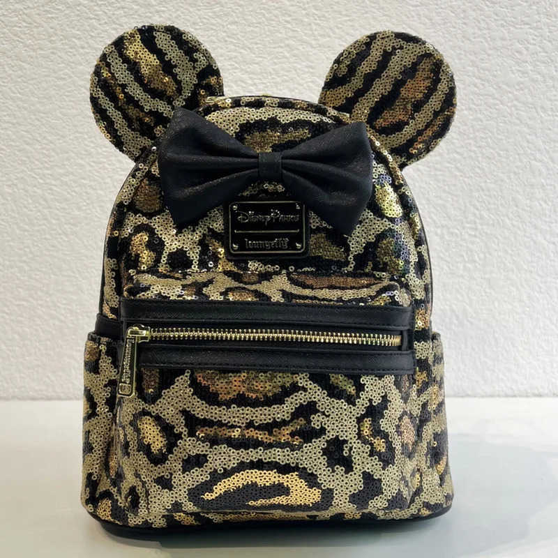 Disney Anime Cartoon Mini Backpack 3d Sequin Mickey Mouse Double Shoulder Bags Cute Backpack Bag Outdoor Leisure Bag Girl Gift W250620