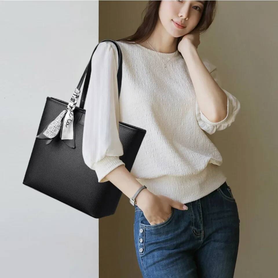 DHSM Women's Quality Soft Leather Shoulder Print Designer Handbag Ladies Casual Tote Bag Messenger Commuting Sac A Main