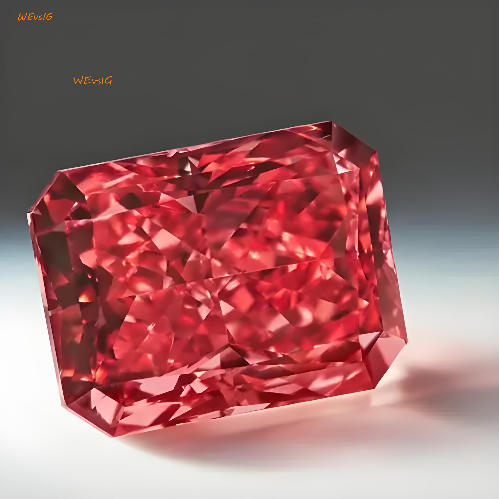 1-10carat Lab Grown IGI GIA NGTC Certified Man Made Red CVD Loose Lab Diamond Cushion Round Oval Cut From India Factory