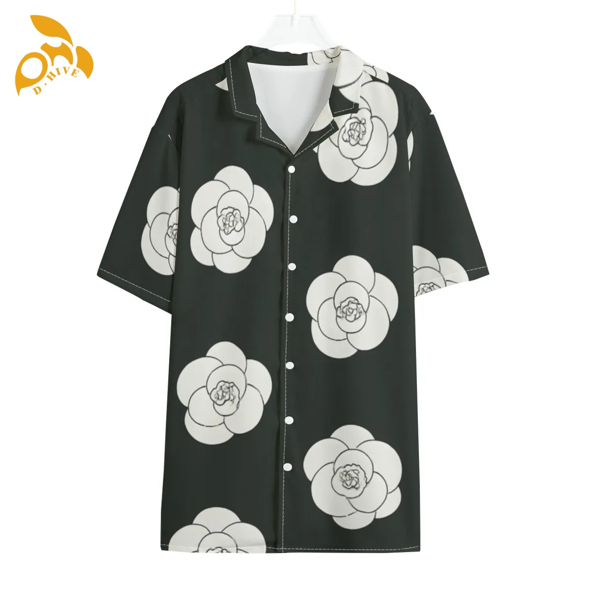 free shipping of customized new All-Over Print Men's Hawaiian Shirt With Button Closure Customize patterns