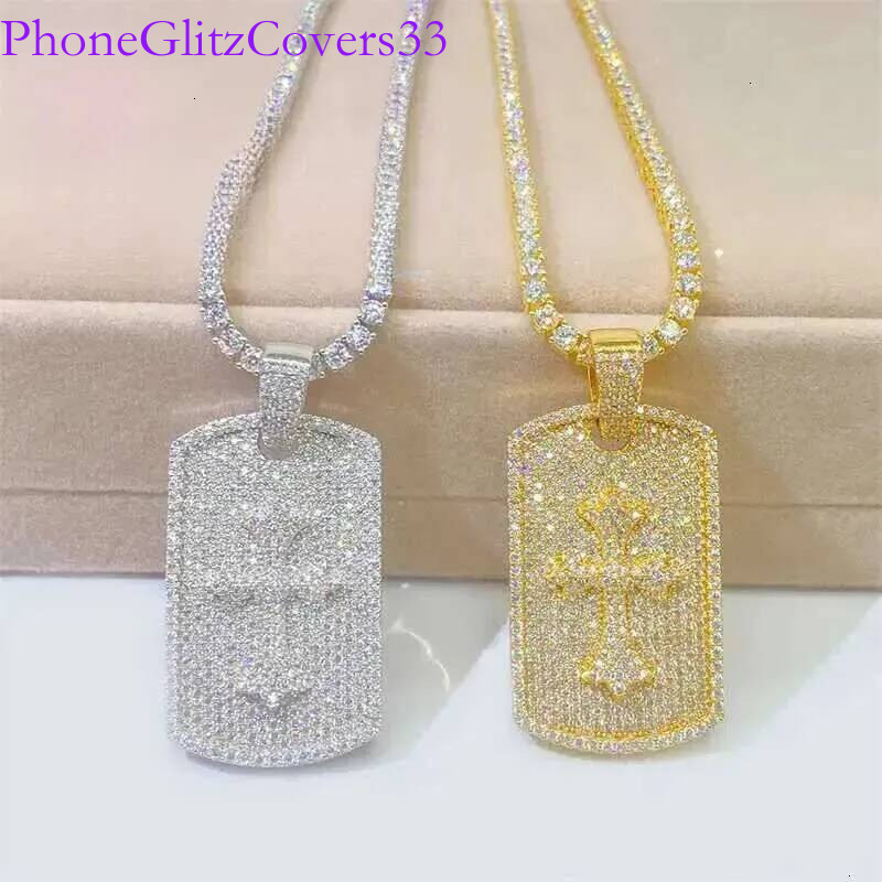 Religious Jewelry Solid Sier Iced Out jesus chain pendant VVS Moissanite Dia Cross Pendant necklace