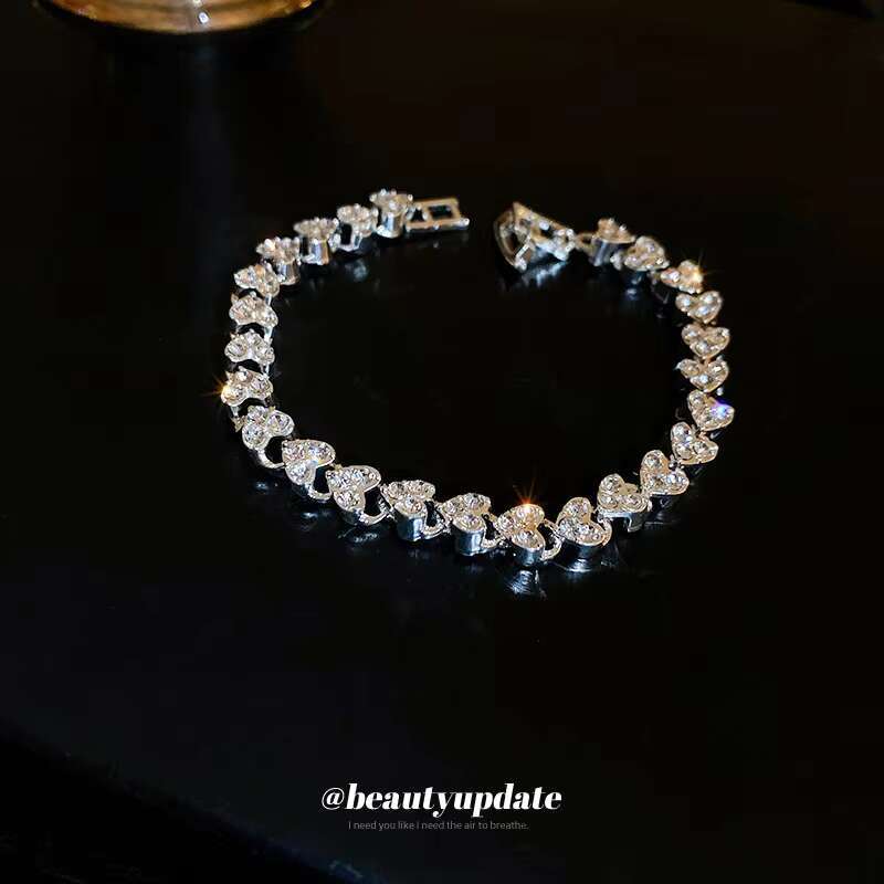 New Luxury Diamond Set Bracelet for Women Trendy Fashion Temperament Accessory with Full Diamond Small Hand Jewelry