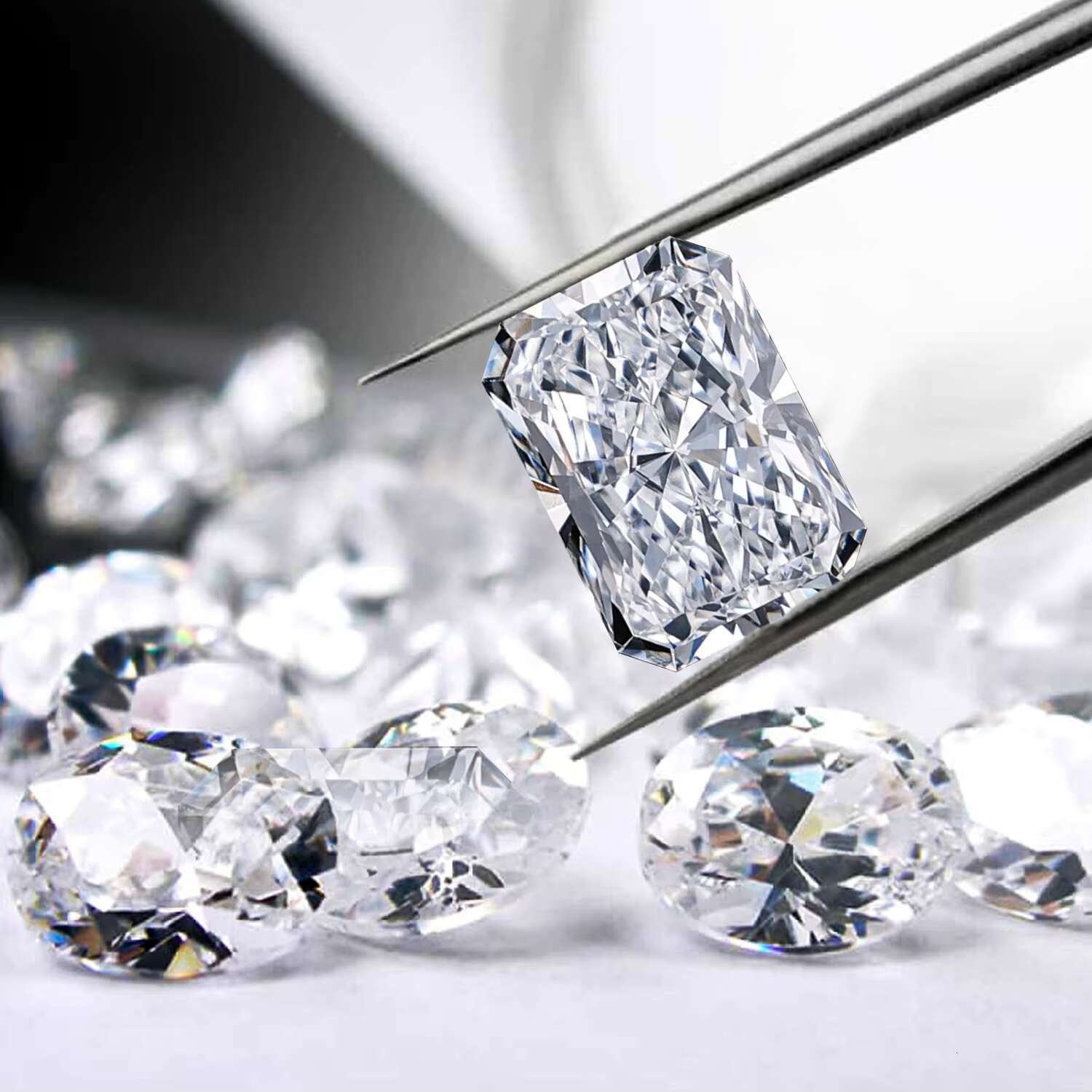 Lab Grown Diamond CVD DEF Color Radiant Cut 1ct-6ct VVS-VS Loose Lab Grown Diamonds with IGI Certificate for Jewelry Making