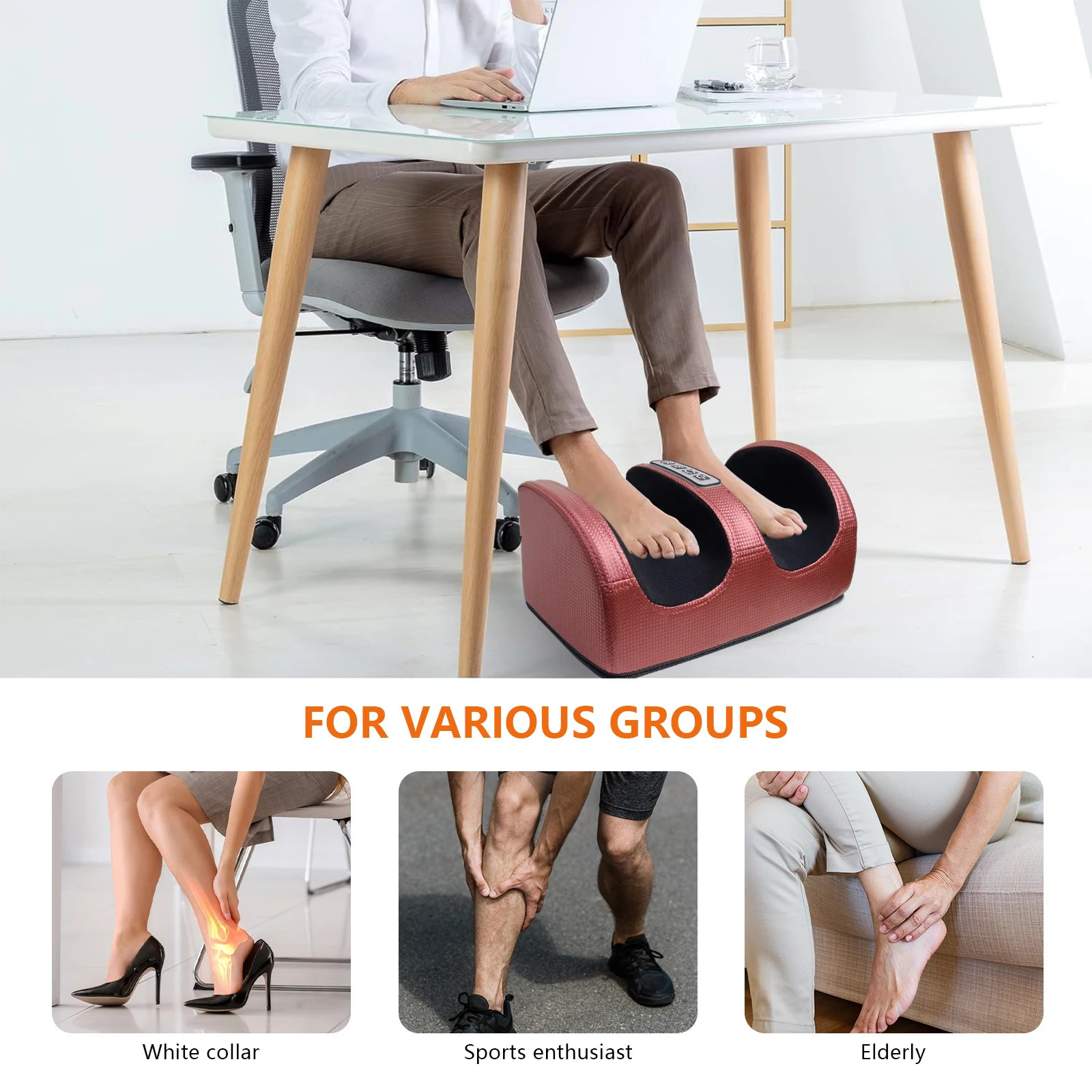Foot massage machine kneading foot leg massager electric heating home Christmas gifts Valentines Day M 250605