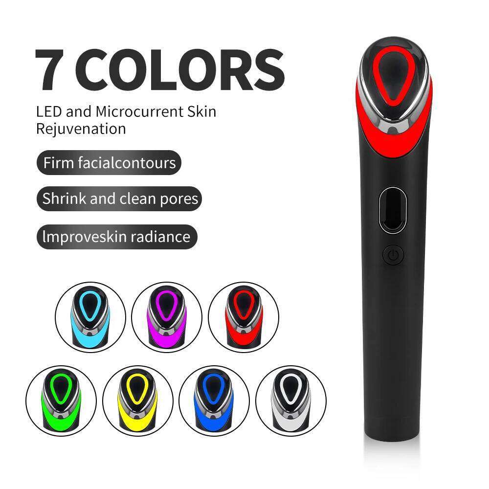 7 Colors Age-R Booster Pro Facial Anti Wrinkle Device EMS Microcurrent Lift Massager Home Use Beauty Skin Care