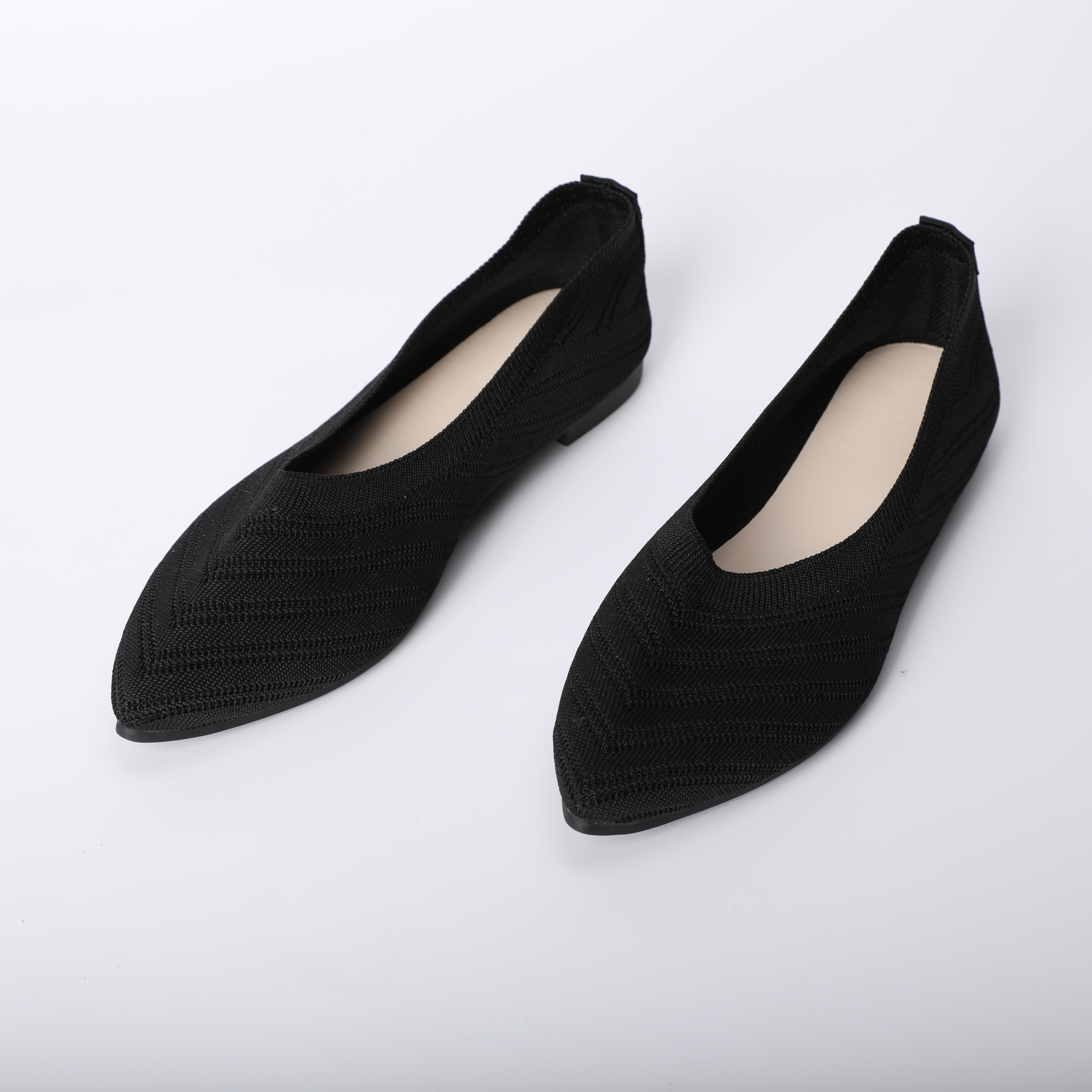 0630-Women's summer classic fashion, cut-out fly-knit single shoes breathable soft-soled heels are casual and versatile