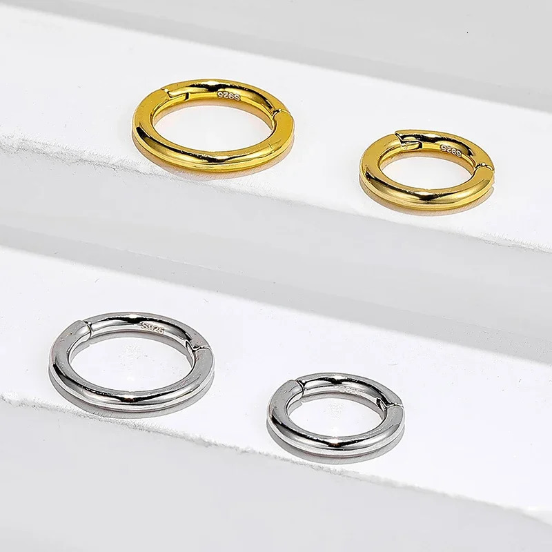 1PC 925 Sterling Silver Classic Trendy Nose Ring For Women Sexy Ear Cartilage Pircing Jewelry 250613