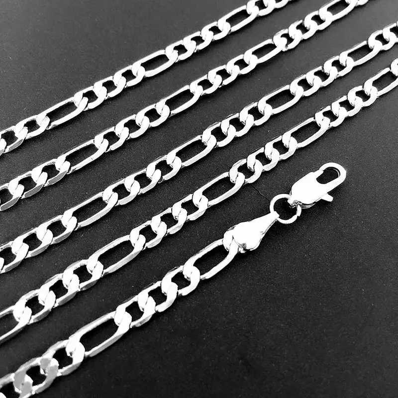 Wholesale 925 Sterling Silver Necklace 2-12mm Width 40-75cm Long Chain Lobster Clasp Men and Women Engagement Jewelry W250620