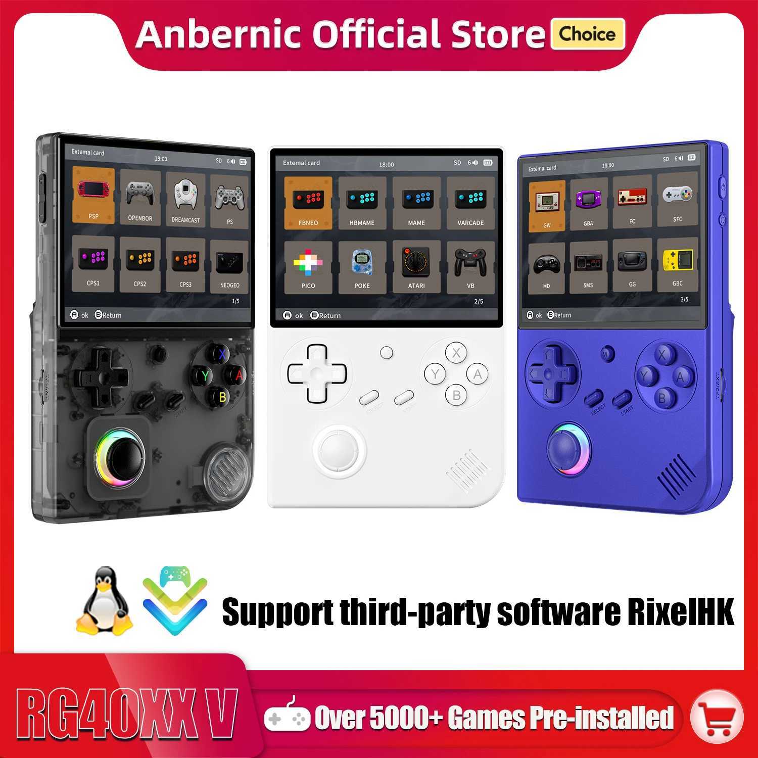 ANBERNIC RG 40XXV 64 Bit Linux Retro Handheld Game Console 4.0 IPS Sn ports 5G WiFi HD-Out RG40XXV With APP B250620