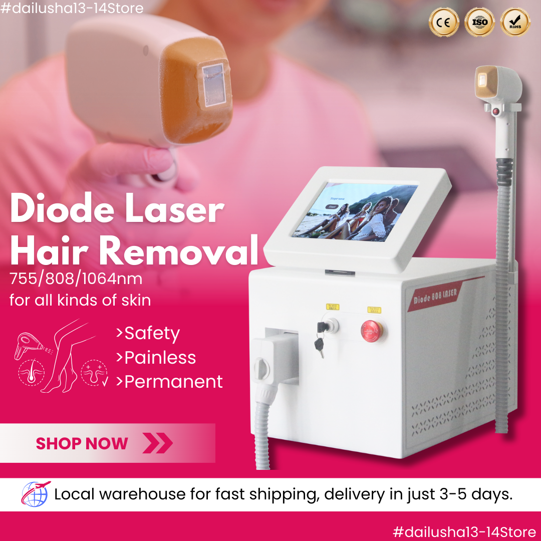 808nm 755nm 1064nm Diode Laser Hair Removal Machine Permanent Cooling Head Painless Alexandrite Laser Epilator