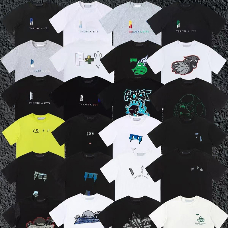 trapstarer summer classic towel embroidery letters men shirt designer t shirt outdoor casual mens shirts fashion streetwear graphic tee y2k shirt man tops s--xl