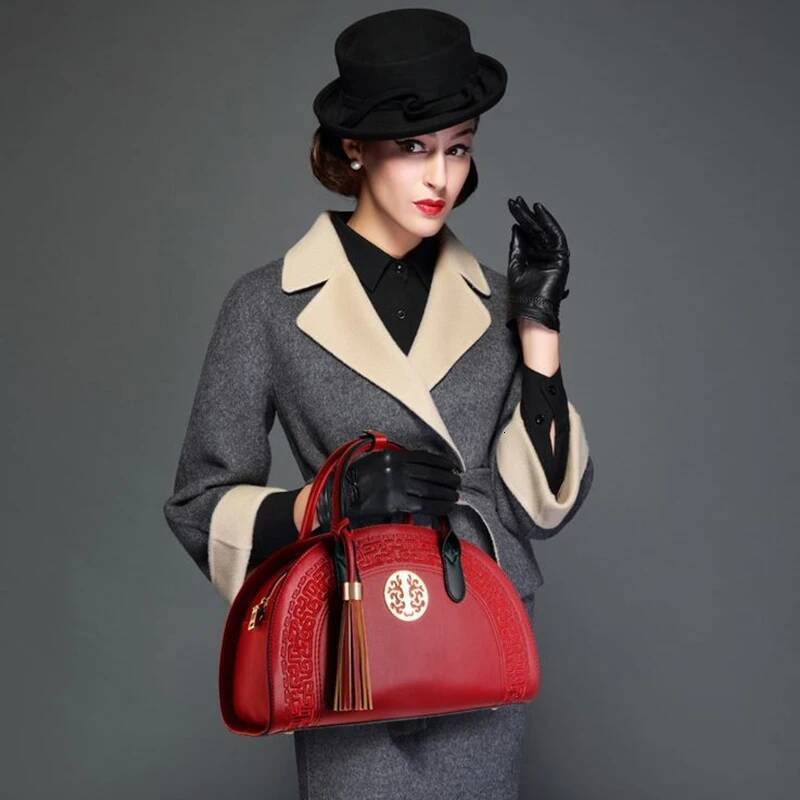 DHGM High Quality Fashion Handbags New women's bride bag Chinese national wind embroidered shoulder tide handbag