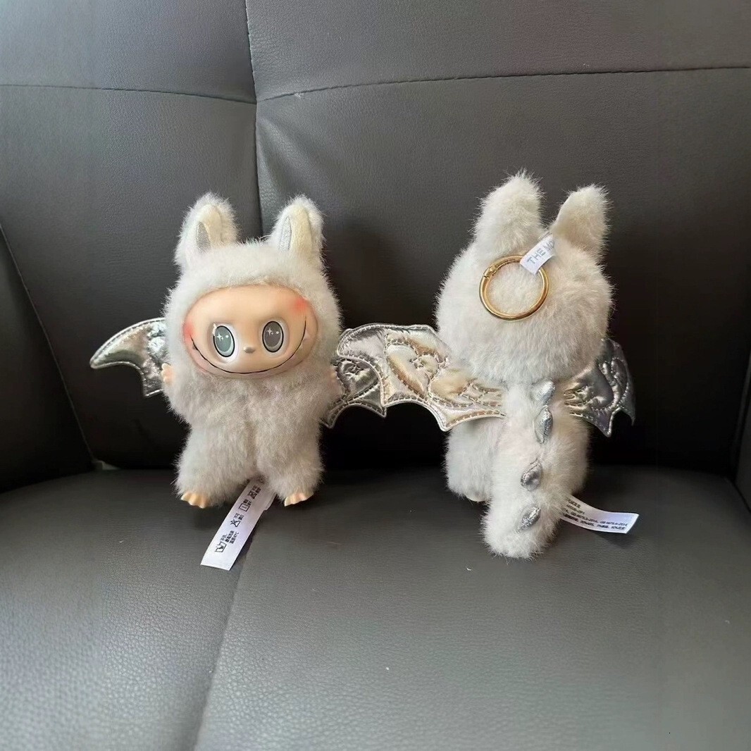 New Angel Free Delivery Labubu Designer Keychain Little Angel Silver Wings Keychain Pendant Bag Pendant Southeast Asia Hot Sale