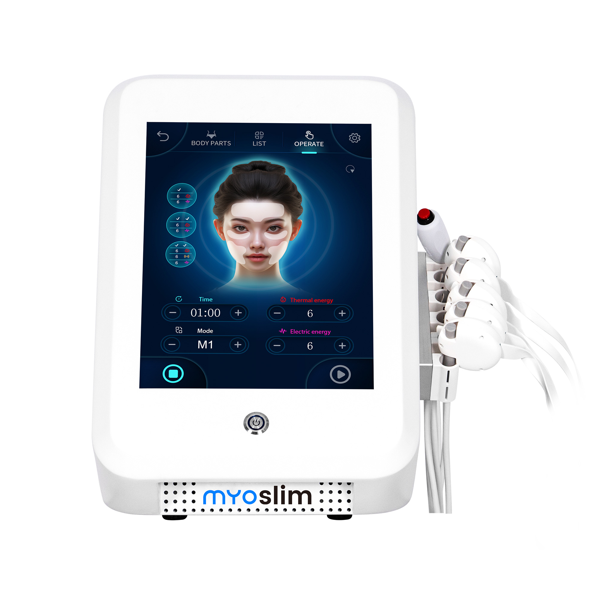 Wrinkle Removal Anti Aging Microcurrent Facial Lifting Skin Tightening EMS RF Facial Machine Activate Collagen Profession