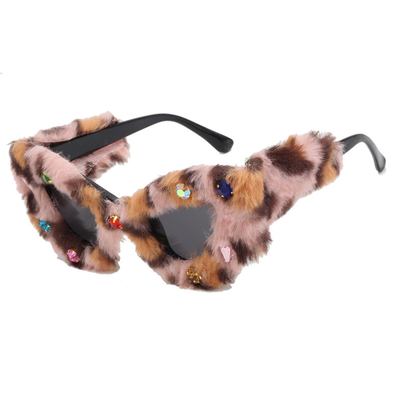 Cats eye patch hair diamond sunglasses 2025 new With diamond Sunglasses decorative sunglasses Beyonce's identical sunglasses